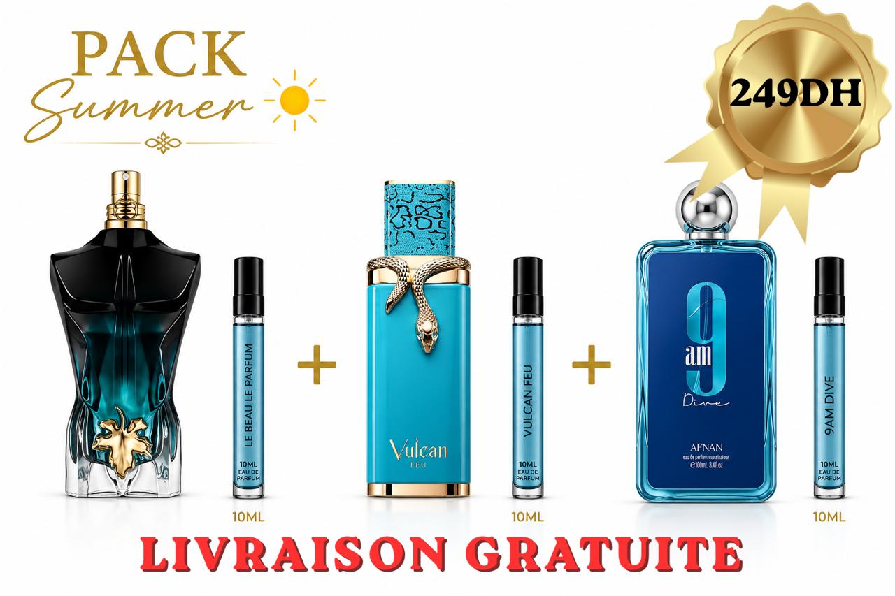 PACK - 10ml Le Beau Le Parfum + 10ml Vulcan Feu + 10ml 9am Dive